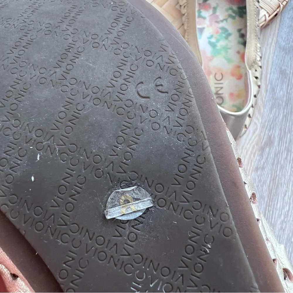 Vionic Metallic Gold Laser-Cut Ballet Flat